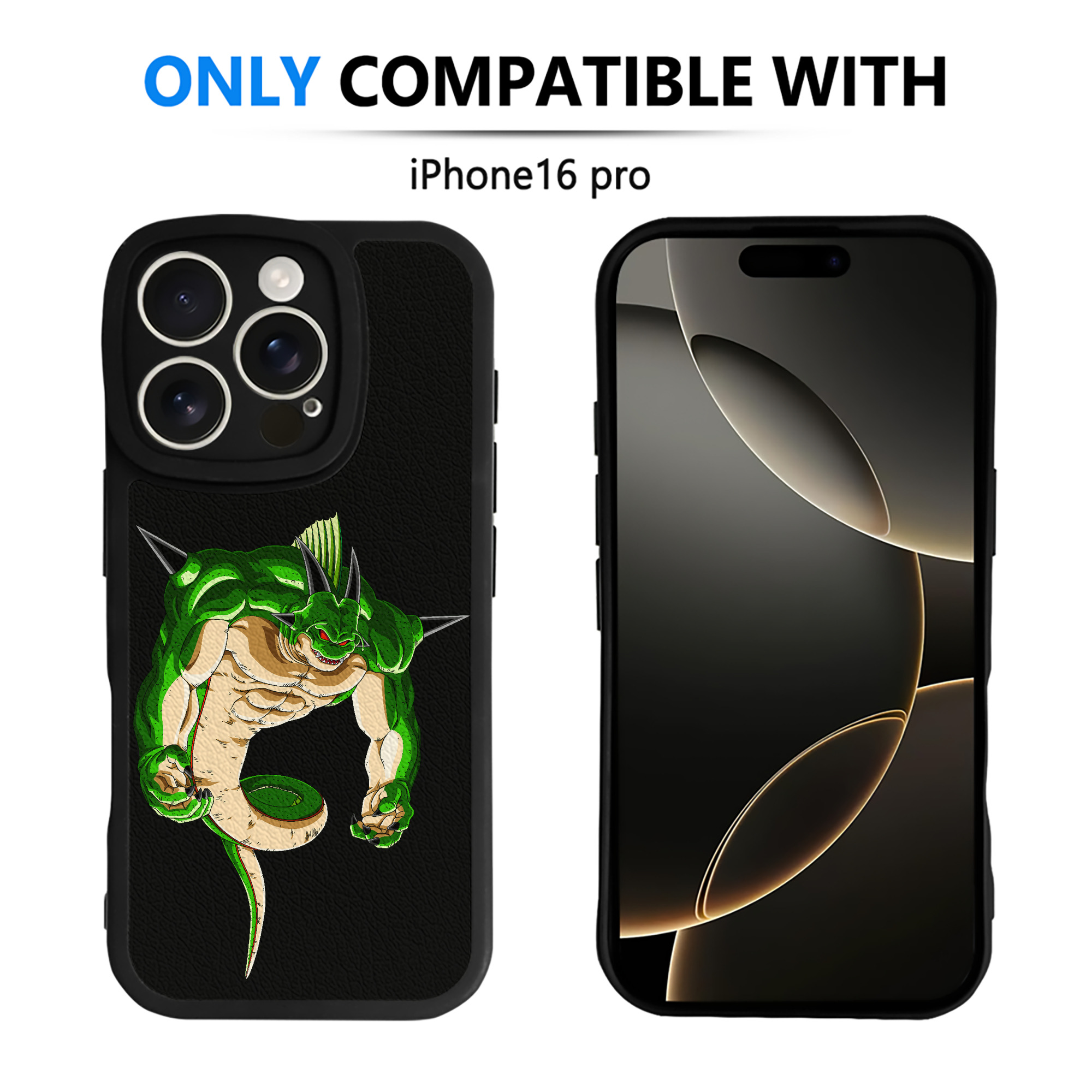 （画像用） ドラゴンボール 神龍 シェンロン DRAGON BALL Shenron 【iPhone 16シリーズ対応】シリコンスマホケース（レザー調） 材質：シリコン